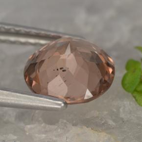 Malaya Garnet Gemstone in 7.4 mm Size for Sale, Malaya Garnet Stone in Medium-Dark Pink Color