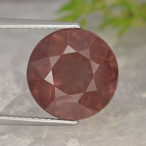 9.59ct Round Brick Red Malaya Garnet from Tanzania, Dimension 12.5mm, Natural untreated Gemstone, VS Clarity, 1pc Round Facet Malaya Garnet, Mohs Hardness of 7 - 7.5 suitable for daily wear jewelry, Photo A