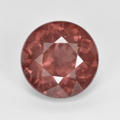 Rosa oscuro Granate Malaya Gema - 4.4ct Faceta Redonda (ID: 498584)