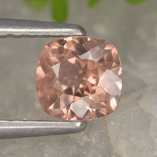 Rosado medio Granate Malaya Gema - 0.6ct Corte en Forma Cojín (ID: 498588)