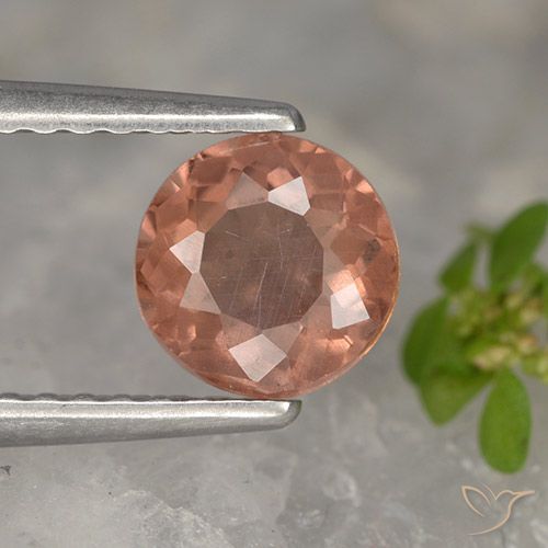 Grenat Malaya Rose 1,1 ct, Taille Ronde 6 mm De Tanzanie, Photo A