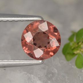 1.09 ct Pink Malaya Garnet Gemstone, Malaya Garnet Gem in Round Facet Shape for Sale.