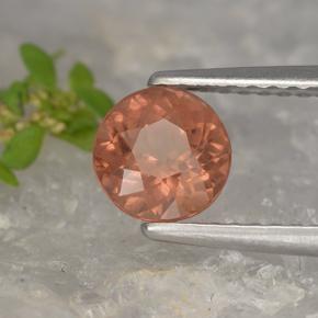 1.04 ct Pink Malaya Garnet Stone, Natural Malaya Garnet in Round Facet Shape for Sale