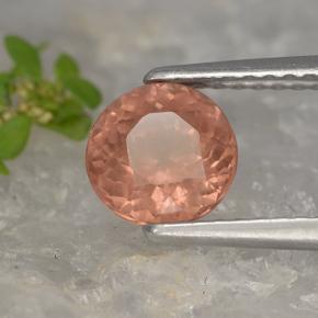 1.22 ct Pink Malaya Garnet Stone, Natural Malaya Garnet in Round Facet Shape for Sale