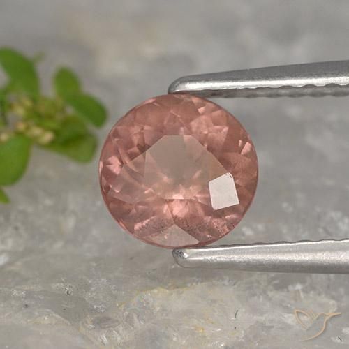 1.06 ct Pink Malaya Garnet Stone, Natural Malaya Garnet in Round Facet Shape for Sale