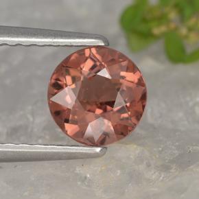 rötlich-rosa Malaya-Granat Edelstein - 1ct Rund Facettenschliff (ID: 498606)