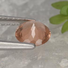 Malaya Garnet Gemstone in 5.8 mm Size for Sale, Malaya Garnet Stone in Orangish Pink Color