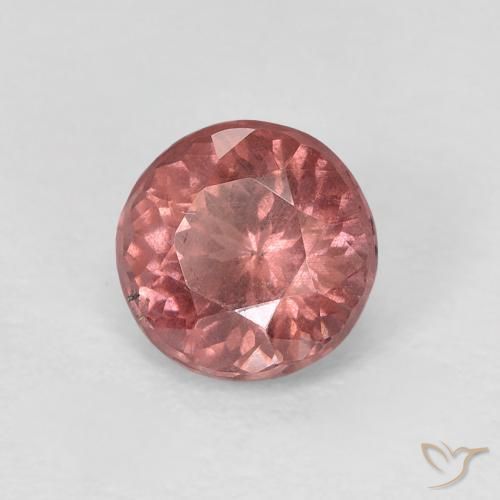 0.80 ct Pink Malaya Garnet Stone, Natural Malaya Garnet in Round Facet Shape for Sale