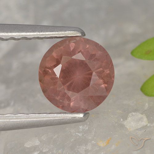 0.82ct Natural Medium Pink Malaya Garnet, Round, VS
