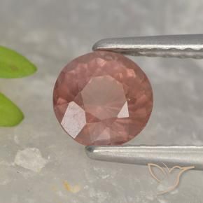 0.82 ct Pink Malaya Garnet Stone, Natural Malaya Garnet in Round Facet Shape for Sale