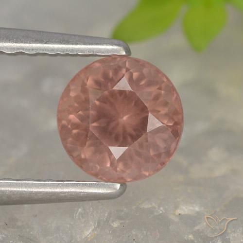 0.78ct Natural Medium Pink Malaya Garnet, Round, VS