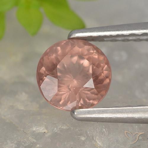 0.78 ct Pink Malaya Garnet Stone, Natural Malaya Garnet in Round Facet Shape for Sale