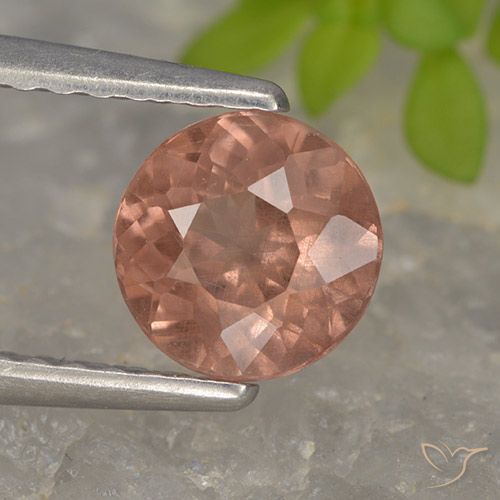 0.98ct Natural Medium Pink Malaya Garnet, Round, VS