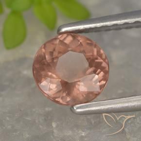 0.98 ct Pink Malaya Garnet Stone, Natural Malaya Garnet in Round Facet Shape for Sale