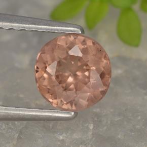 0.87 ct Pink Malaya Garnet Gemstone, Malaya Garnet Gem in Round Facet Shape for Sale.