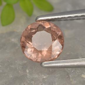 0.87 ct Pink Malaya Garnet Stone, Natural Malaya Garnet in Round Facet Shape for Sale