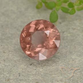 1.54 ct Pink Malaya Garnet Stone, Natural Malaya Garnet in Round Facet Shape for Sale