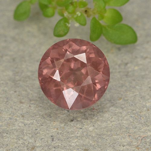 Granato Malaya 6,9mm rosa Sfaccettatura rotonda dalla Tanzania, peso di 1,68 ct, gemma naturale non trattati in purezza VS, 1 pezzo Granato Malaya - Colore: Rosso mattone, durezza Mohs di 7 - 7,5 adatto per gioielli da indossare ogni giorno, Photo A