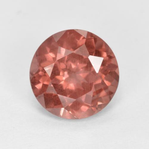 1.51 ct Pink Malaya Garnet Gemstone, Malaya Garnet Gem in Round Facet Shape for Sale.