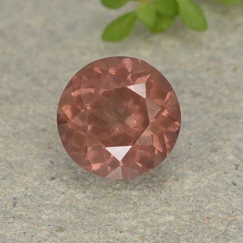 Grenat Malaya Rose 1,81 ct, Taille Ronde 7,4 mm De Tanzanie, Photo A
