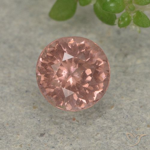 0.68ct Natural Medium Pink Malaya Garnet, Round, VS