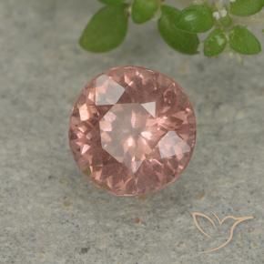 0.68 ct Pink Malaya Garnet Stone, Natural Malaya Garnet in Round Facet Shape for Sale