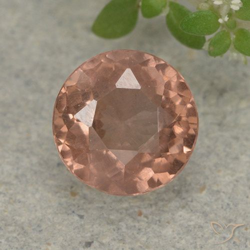 0.93ct Natural Grapefruit Pink Malaya Garnet, Round, VS