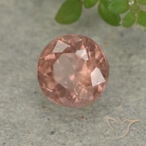 0.73 ct Pink Malaya Garnet Stone, Natural Malaya Garnet in Round Facet Shape for Sale