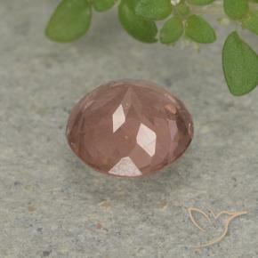 Malaya Garnet Gemstone in 5.2 mm Size for Sale, Malaya Garnet Stone in Orangish Pink Color