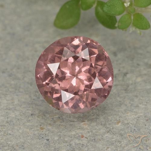 Granate Malaya Faceta Redonda de 0,82 ct de Tanzania, Dimensión 5,6mm, Claridad VS, Piedra preciosa natural No tratado, 1 pieza de Granate Malaya en color Rosa oscuro, Dureza Mohs de 7 - 7.5 Adecuado para joyas de uso diario, Photo A