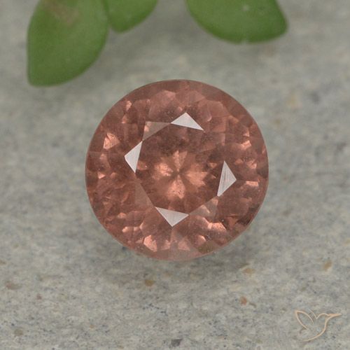0.81ct Natural Medium Pink Malaya Garnet, Round, VS