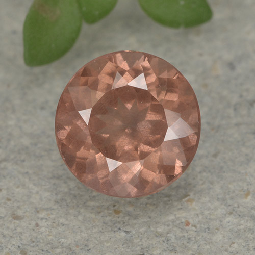 Medium Pink Malaya-Granat Edelstein - 0.9ct Rund Facettenschliff (ID: 498834)