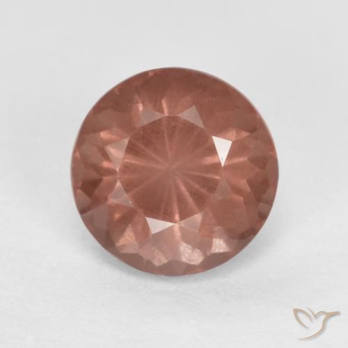 0.68ct Natural Orangish Pink Malaya Garnet, Round, VS
