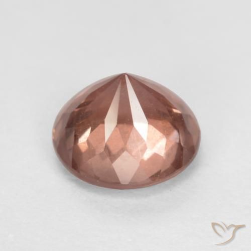 Malaya Garnet Gemstone in 5 mm (calibrated) Size for Sale, Malaya Garnet Stone in Orangish Pink Color