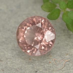 0.93 ct Pink Malaya Garnet Stone, Natural Malaya Garnet in Round Facet Shape for Sale