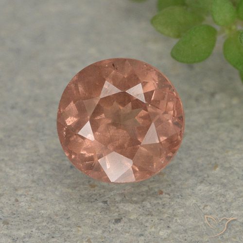 0.86ct Natural Grapefruit Pink Malaya Garnet, Round, VS