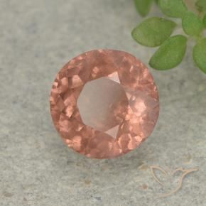 0.77 ct Pink Malaya Garnet Stone, Natural Malaya Garnet in Round Facet Shape for Sale
