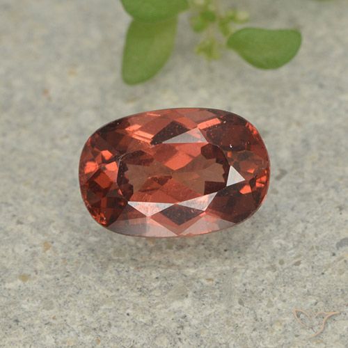 0.78 ct Red Malaya Garnet, 6.1 x 4.1 mm Cushion Cut From Tanzania, Photo A