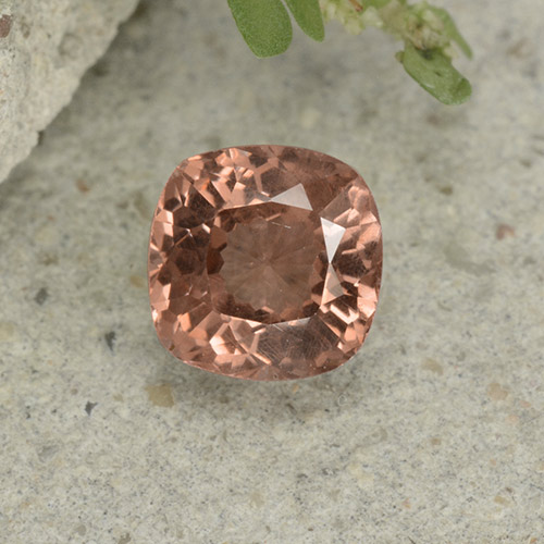 Brick Red Granato Malaya Gem - 0.9ct Taglio a cuscino (ID: 499023)