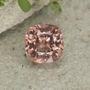 Rosado claro Granate Malaya Gema - 0.9ct Corte en Forma Cojín (ID: 499025)
