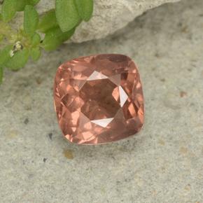 1.24 ct Pink Malaya Garnet Gemstone, Malaya Garnet Gem in Cushion-Cut Shape for Sale.