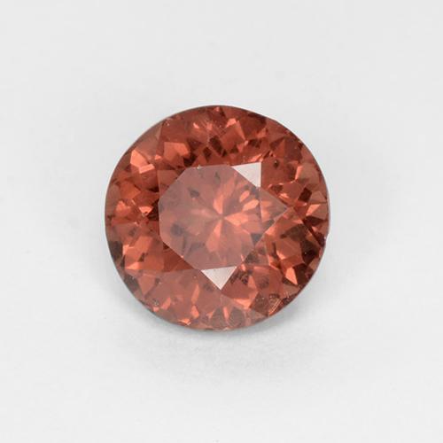 1.18 ct Red Malaya Garnet Stone, Natural Malaya Garnet in Round Facet Shape for Sale