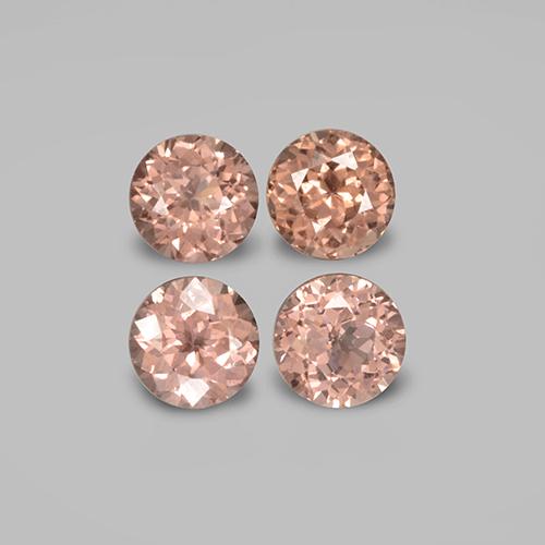 1.98 ctw Orange Malaya Garnet Gemstones, Malaya Garnet Gems in Round Facet Shape for Sale.
