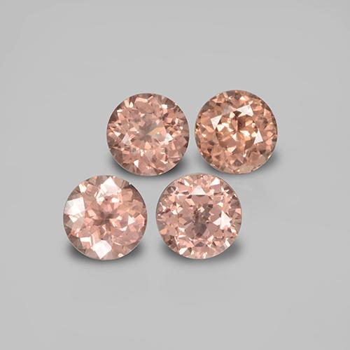 1.98 ctw Orange Malaya Garnet Stones, Natural Malaya Garnet in Round Facet Shape for Sale