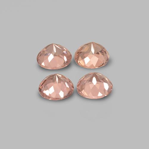 Malaya Garnet Gemstones in 4.6 mm Size for Sale, Malaya Garnet Stones in Peach Orange Color