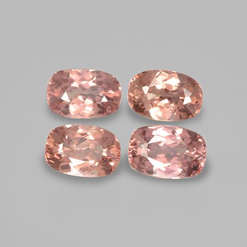 2.64 ctw Pink Malaya Garnet Gemstones, Malaya Garnet Gems in Cushion-Cut Shape for Sale.