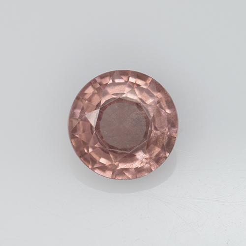 Bois de rose léger Grenat Malaya gemme - 0.7ct Facette ronde (ID: 509906)