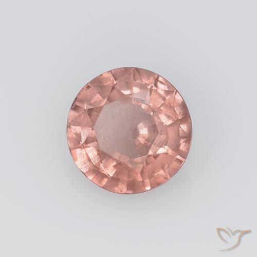 0.75 ct Pink Malaya Garnet Stone, Natural Malaya Garnet in Round Facet Shape for Sale