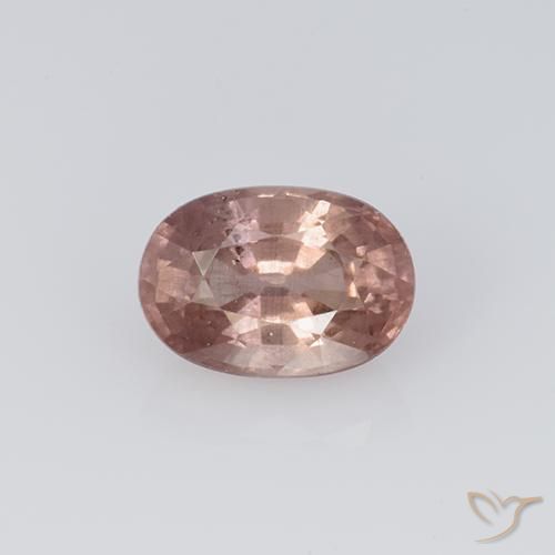 Rose clair Grenat Malaya gemme - 0.8ct Ovale facette (ID: 509920)