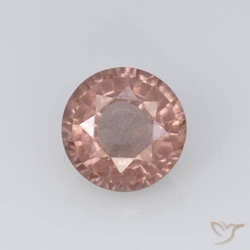 Rosado claro Granate Malaya Gema - 0.9ct Faceta Redonda (ID: 509924)